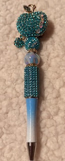 Rhinestone Blue Apple Pen