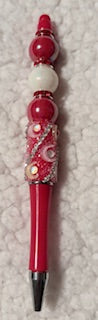 Red Beaded Ink Pen